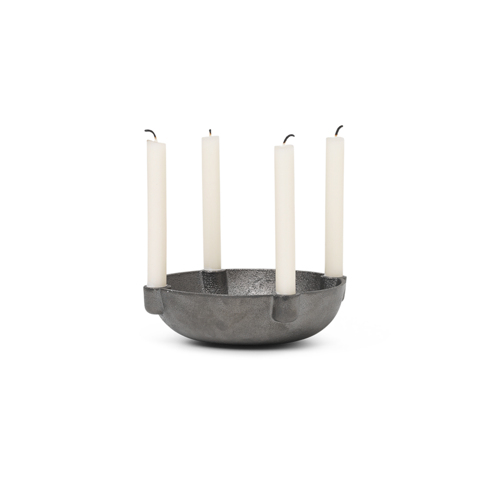 Bowl Candle Holder in Casted Brass by Ferm Living by Ferm Living