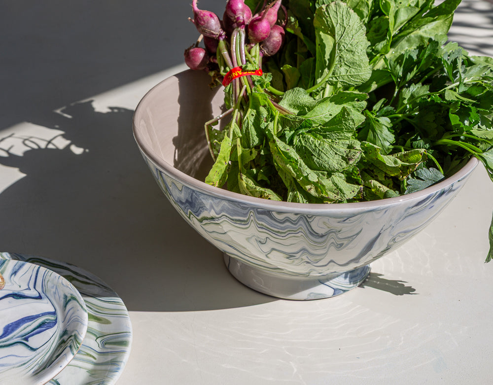 Marble Blue Green Serving Bowl Uvn 1000138 4