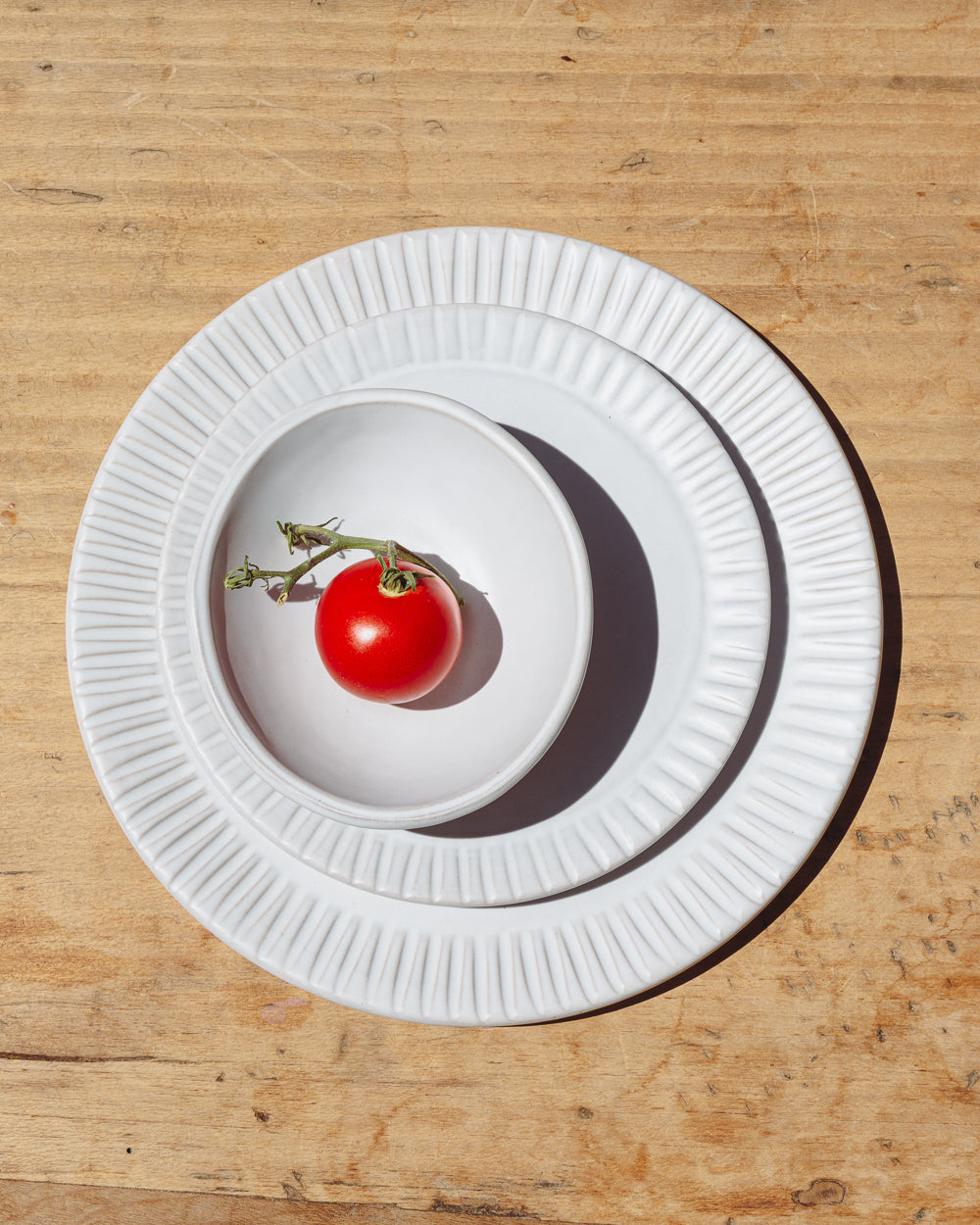 Stripes Matte White Serving Tray Uvn 1000105 2