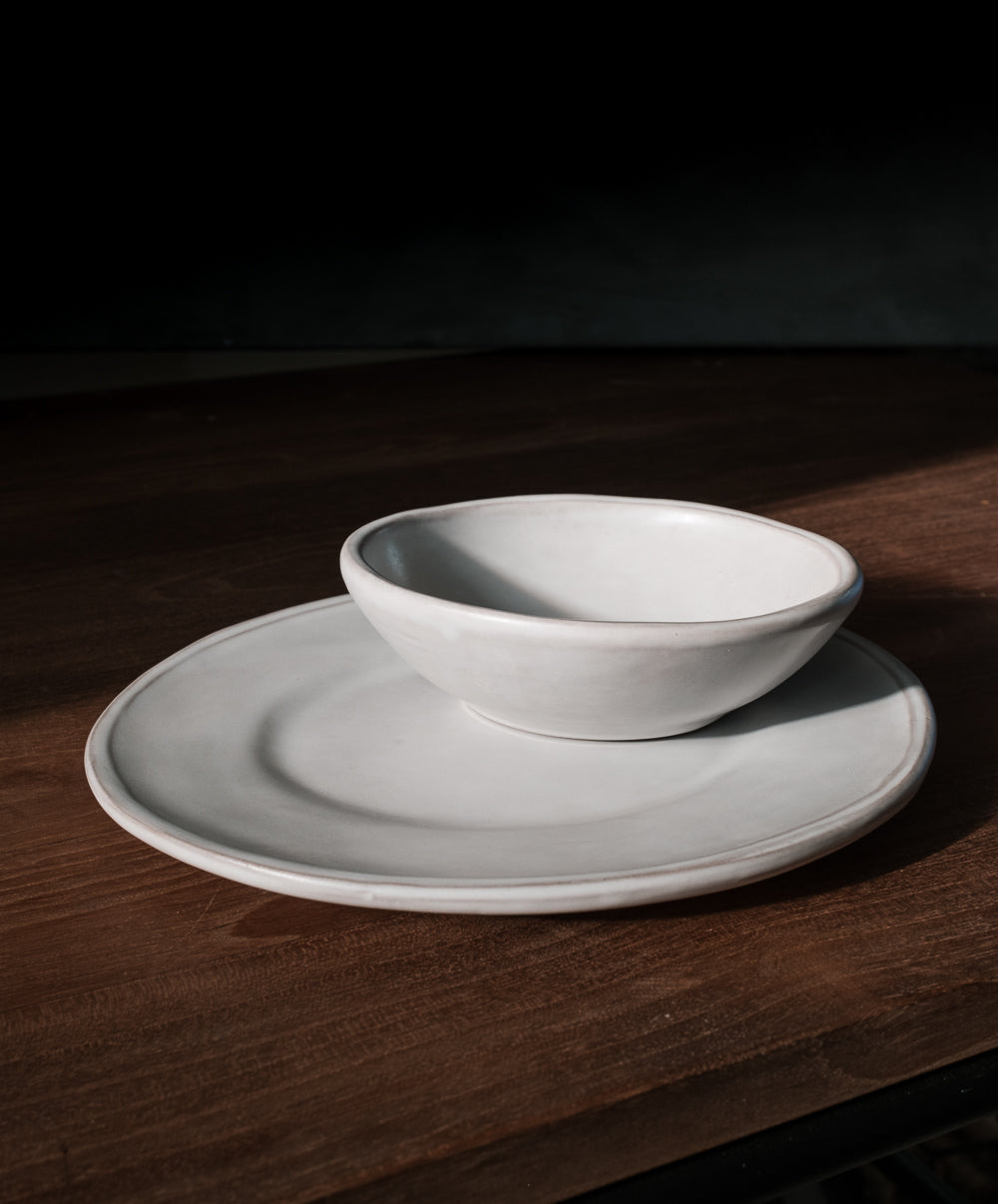 Oval White Lip Bowl Set Of 4 Uvn 1000151 9