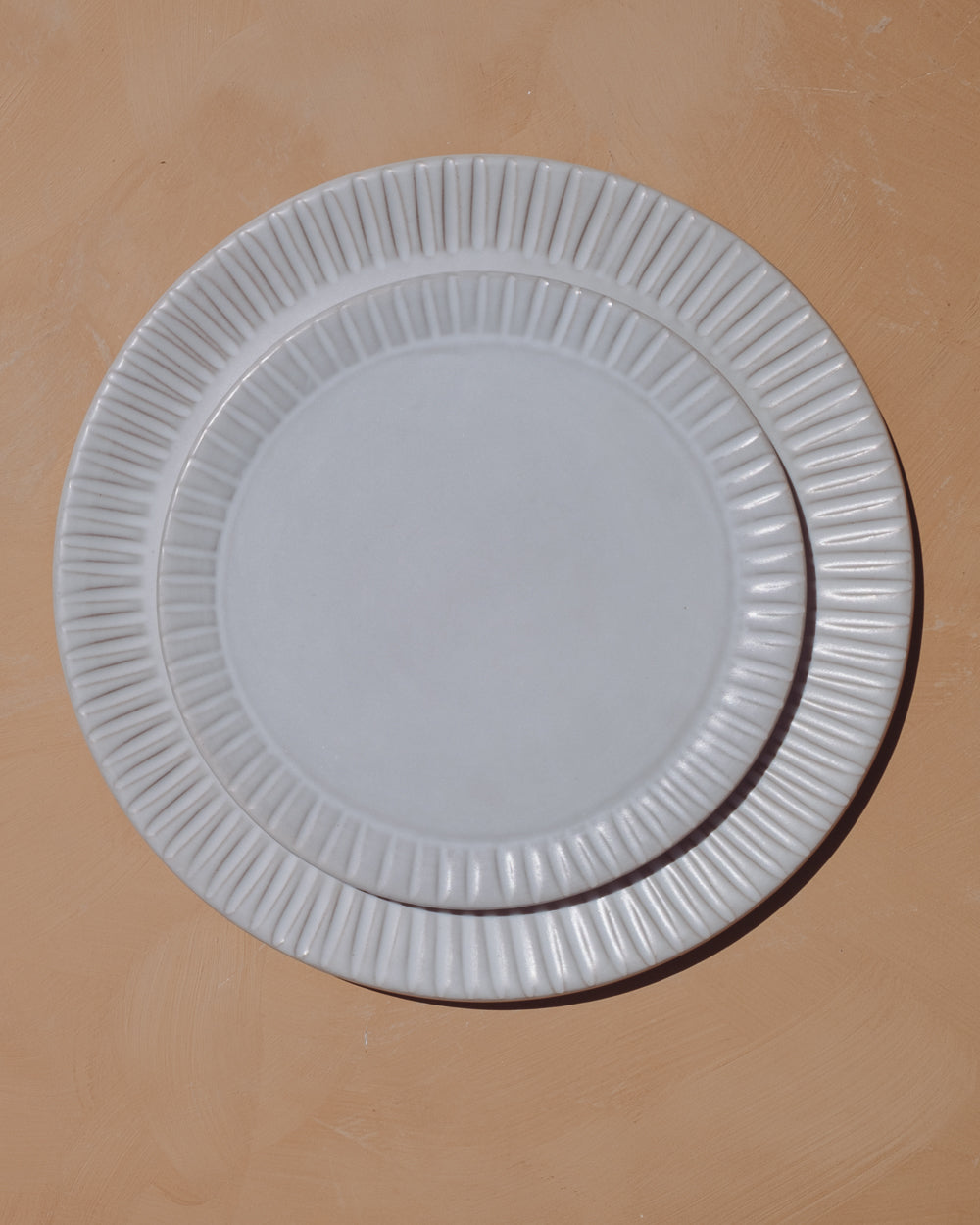 Stripes Matte White Dinner Plate Set Of 4 Uvn 1000100 6