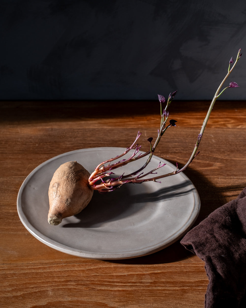 Oval Slate Grey Dessert Plate Set Of 4 Uvn 1000157 2