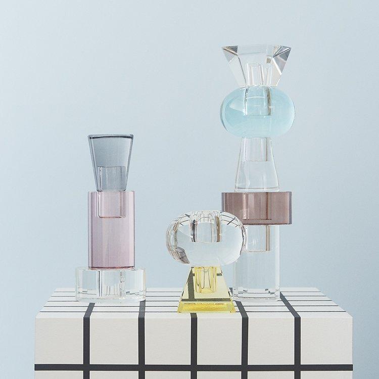 nordic candleholder in clear in various shapes design by oyoy 3