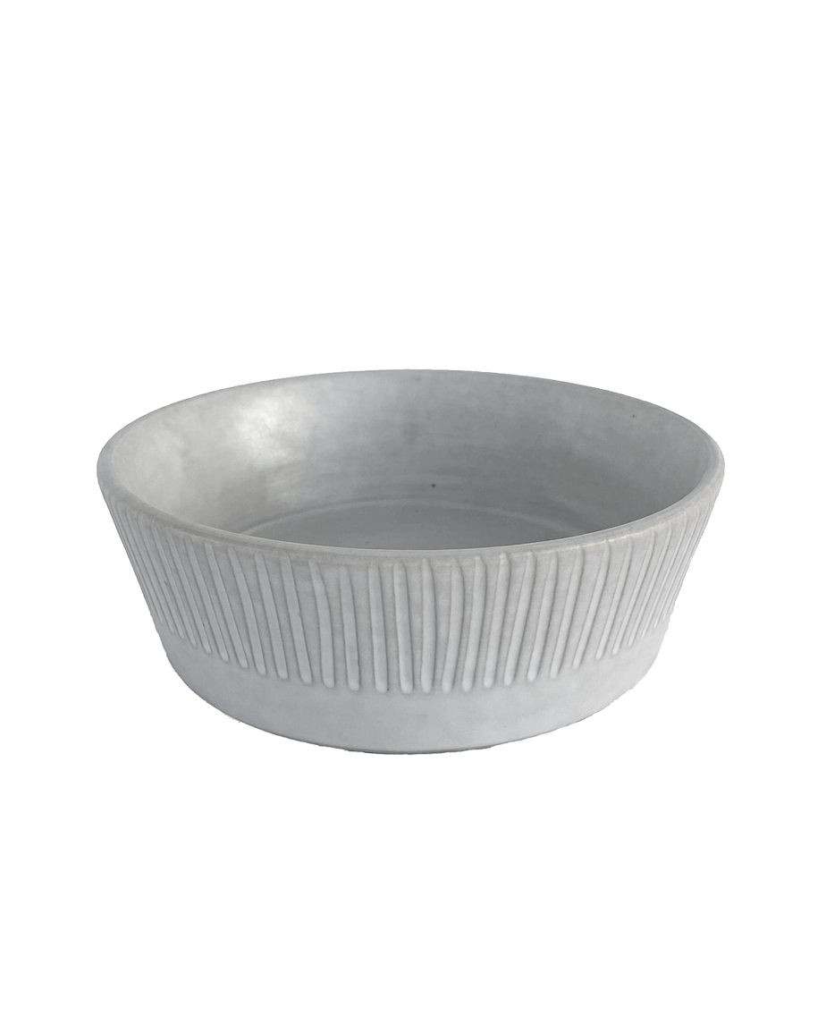 Stripes Matte White Serving Bowl Uvn 1000107 1