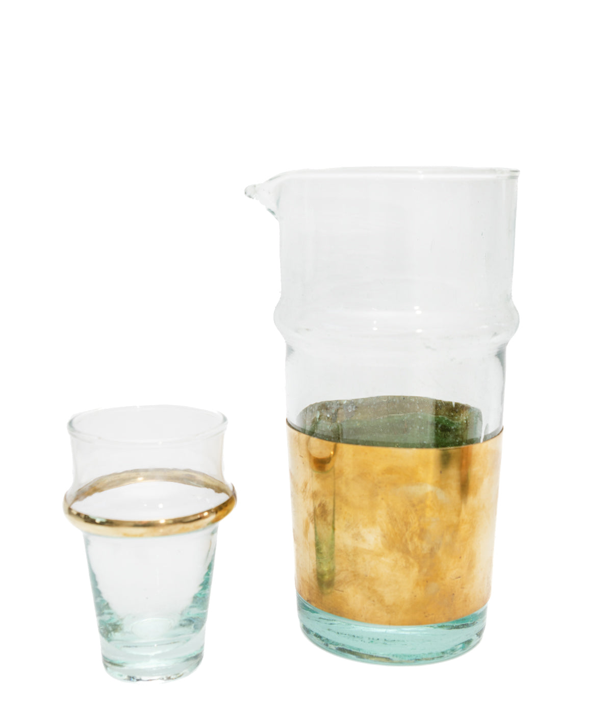 beldi carafe with gold ring