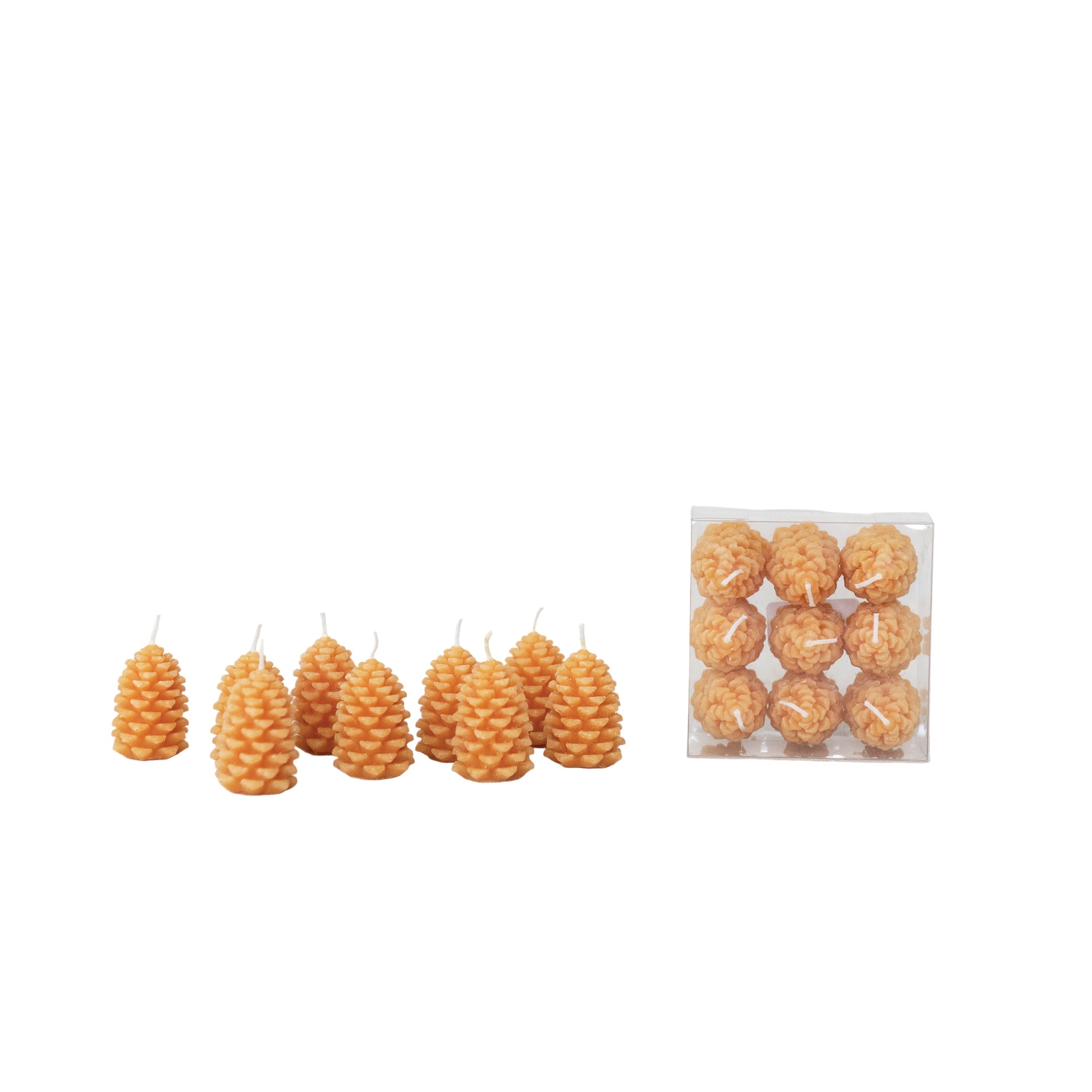 Pinecone Shaped Tealights - Set of 9