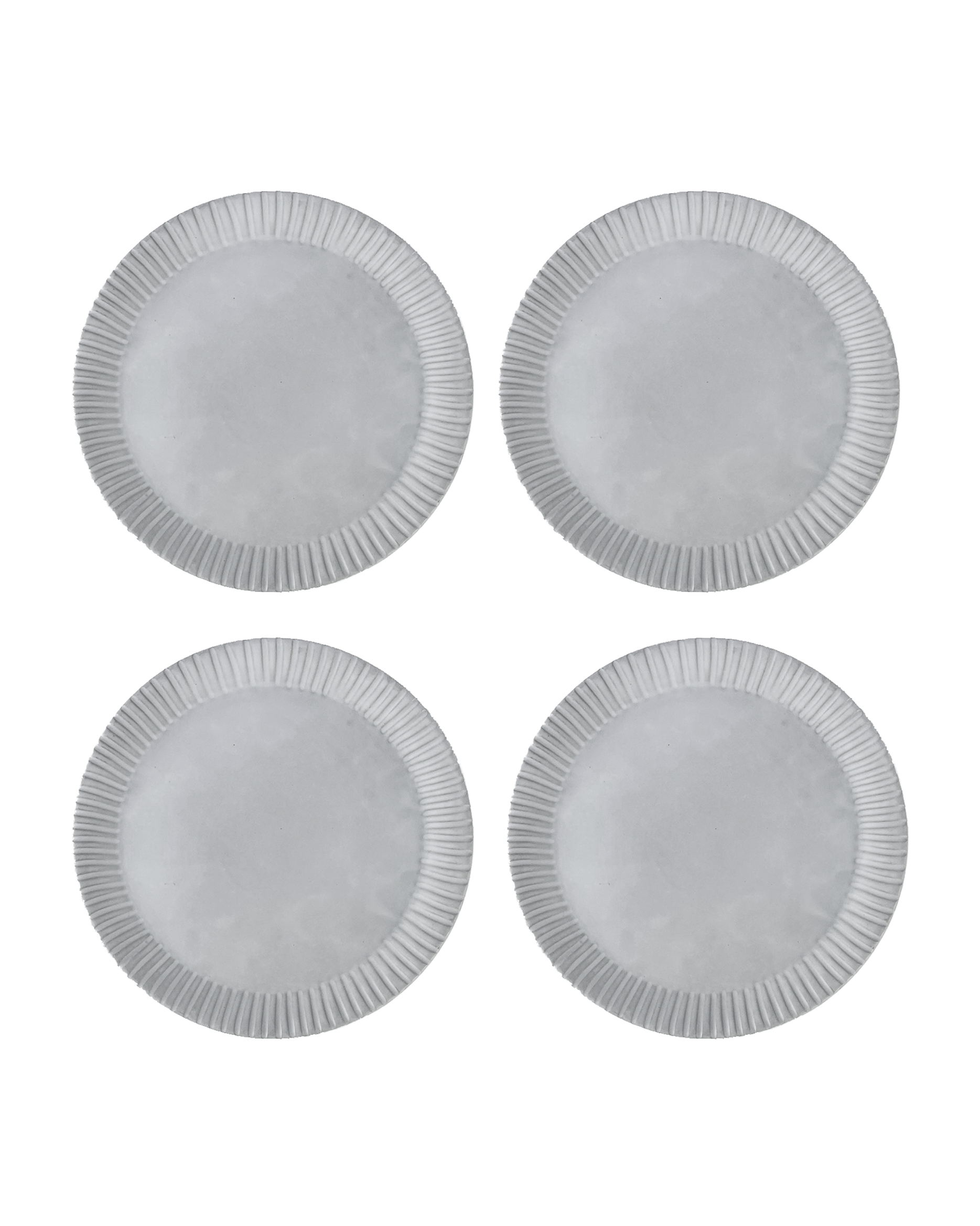 Stripes Matte White Dinner Plate Set Of 4 Uvn 1000100 1