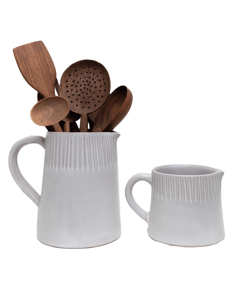 Stripes Matte White Pitcher Uvn 1000110 4