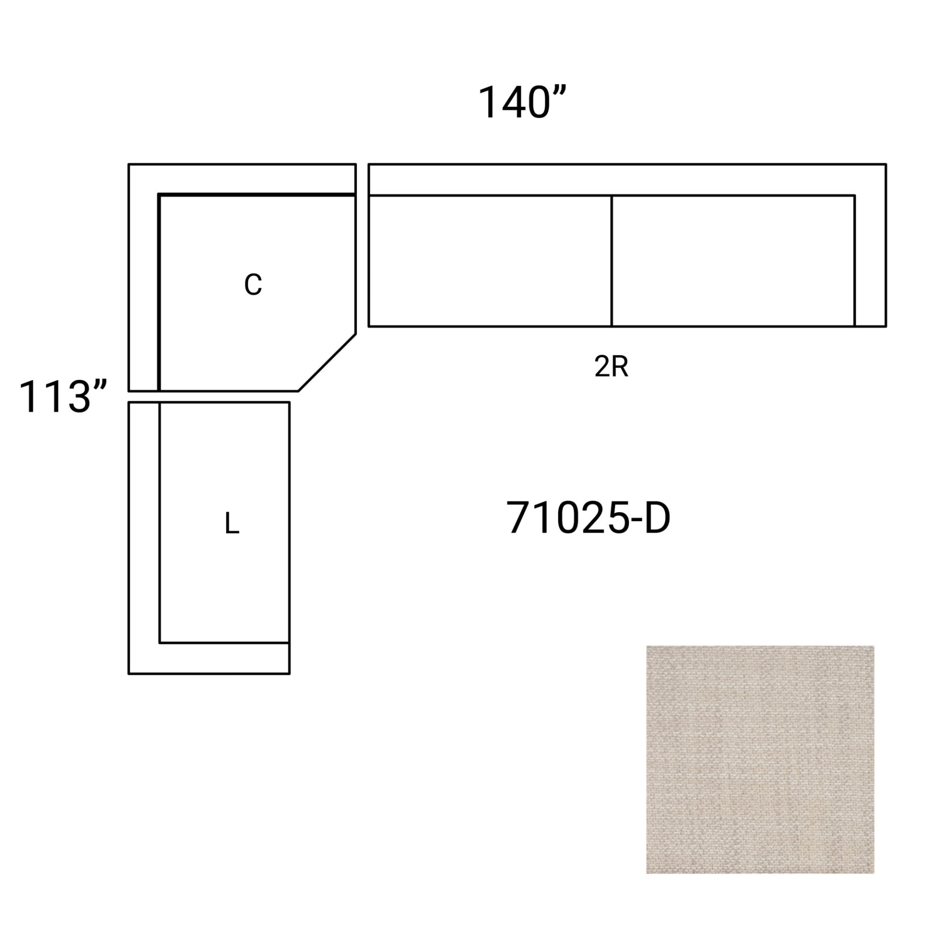 Warner Oatmeal 4 Piece Arm Sofa Mercana Mer 71025 D 11