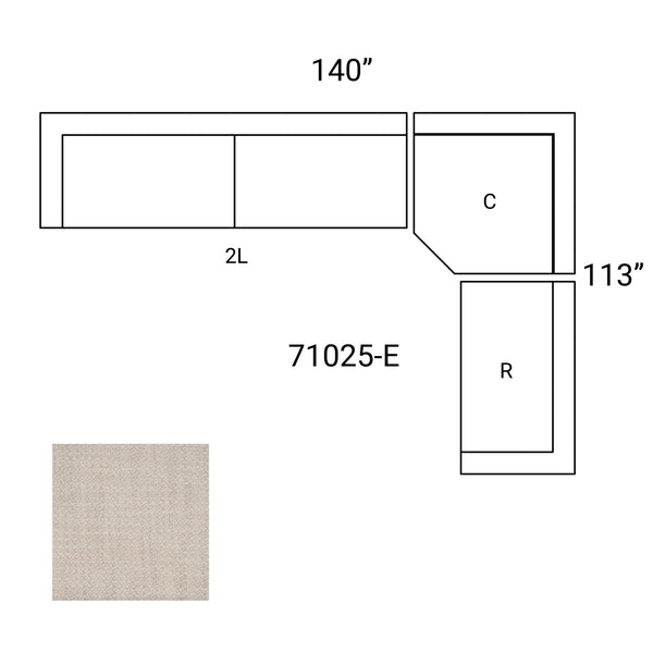 Warner Oatmeal 4 Piece Arm Sofa Mercana Mer 71025 D 12