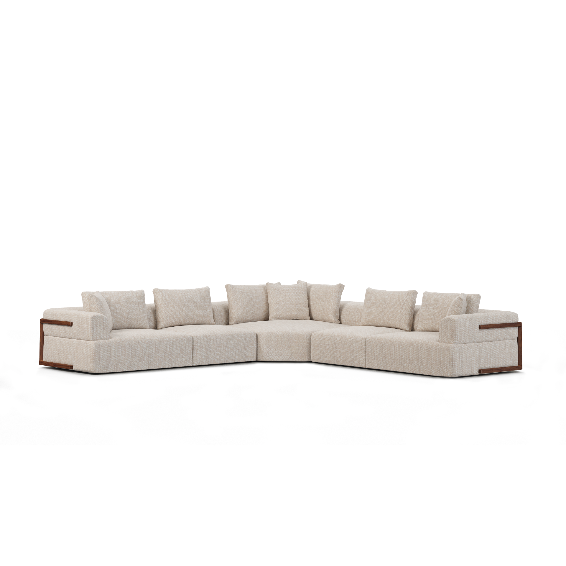 Warner Oatmeal 3 Piece Sofa W Corner Piece Mercana Mer 71025 C 13