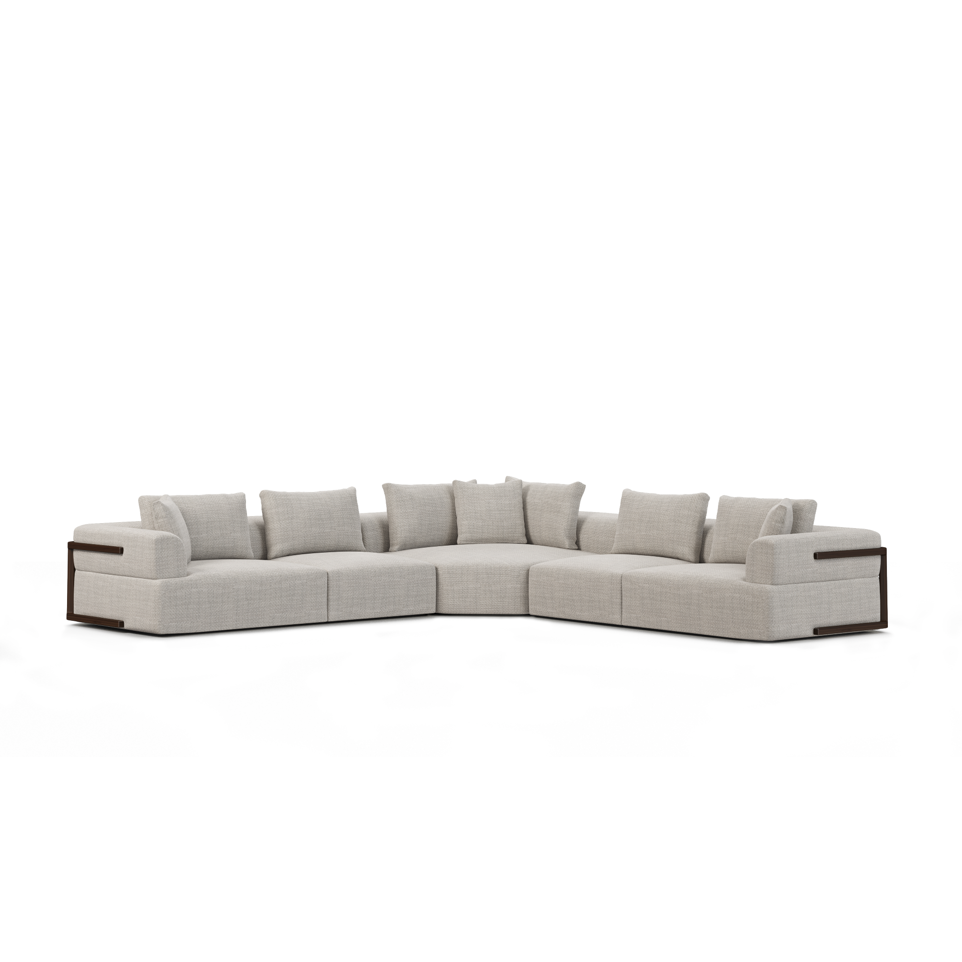Warner Gray 3 Piece Sofa W Corner Piece Mercana Mer 71030 C 2