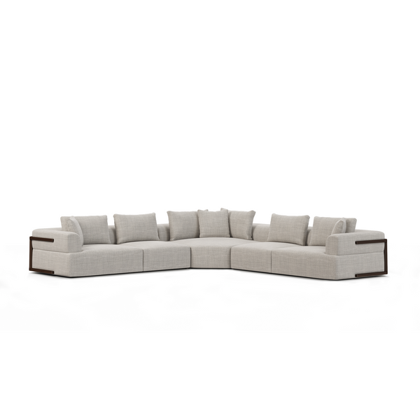 Warner Gray 3 Piece Sofa W Corner Piece Mercana Mer 71030 C 2