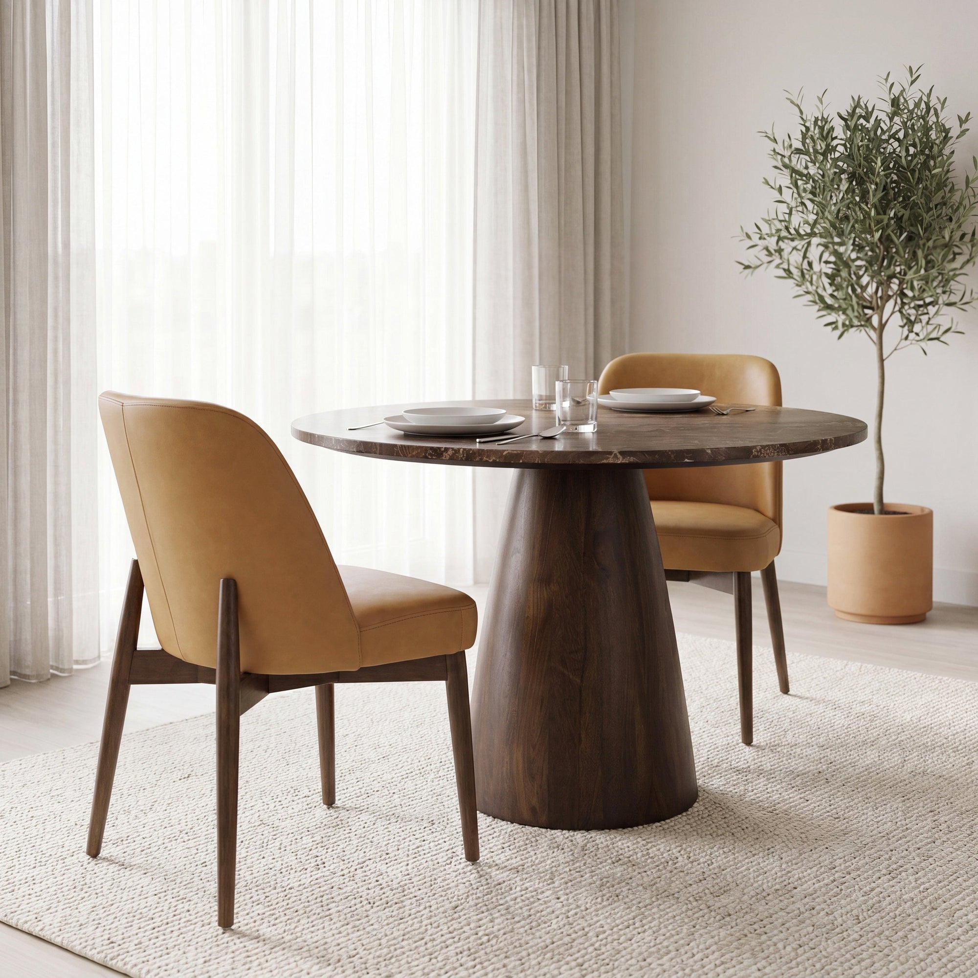 Abbie Curve Leather Dining Chair Mercana Mer 71248 11