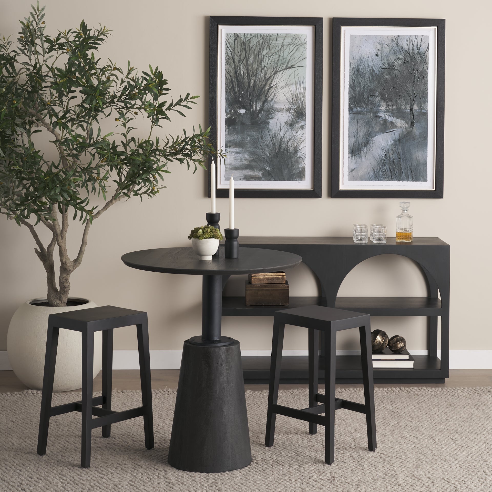 Colony Wood Seat Stool Mercana Mer 71133 36