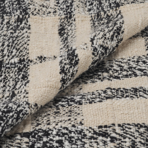 Pendle Black Plaid Cotton Throw Blanket Mercana Mer 71450 4