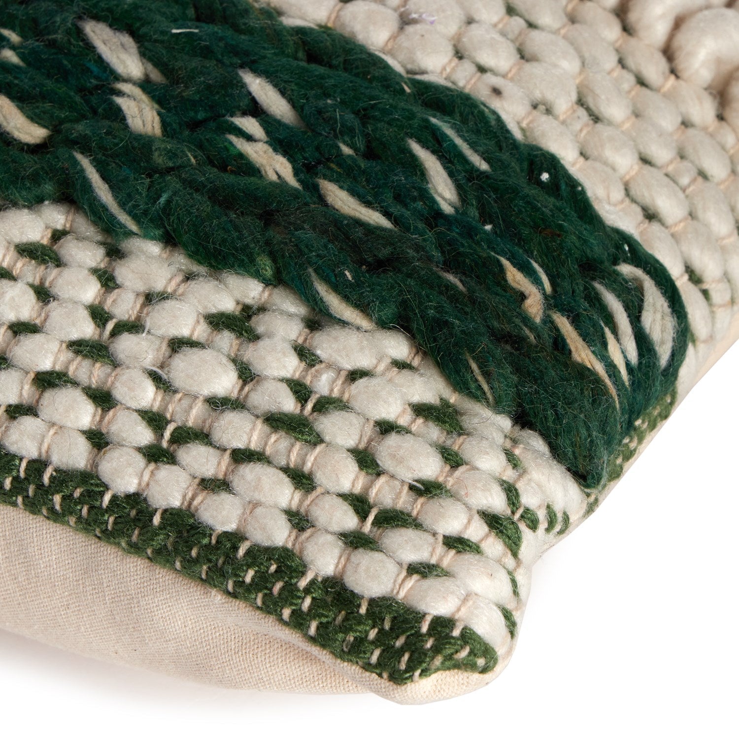 textured stripe pillow set green white by Four Hands 106840 003 5