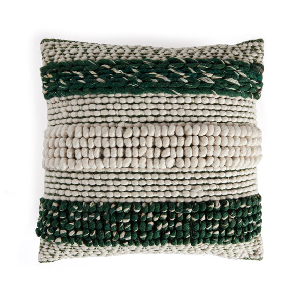 textured stripe pillow set green white by Four Hands 106840 003 1