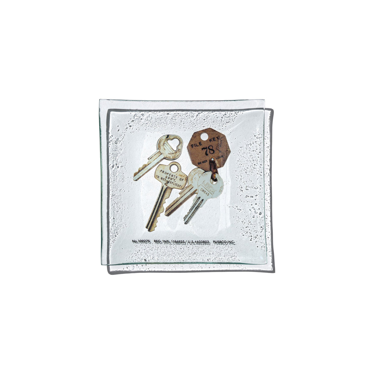 PRINTED GLASS TRAY / Key