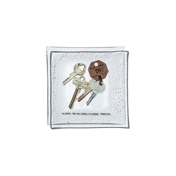 PRINTED GLASS TRAY / Key