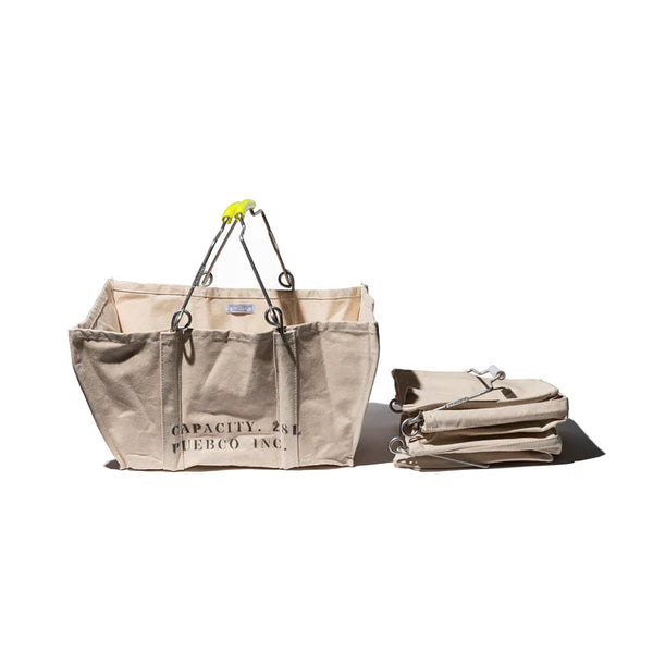 Canvas Market Basket Yellow Handle 2