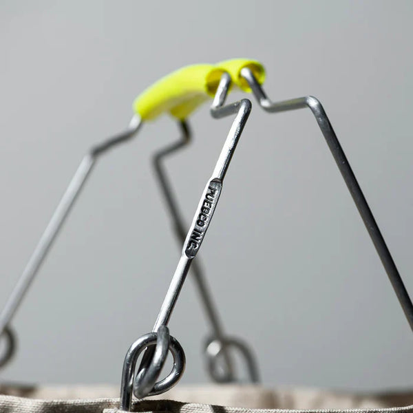 Canvas Market Basket Yellow Handle 6