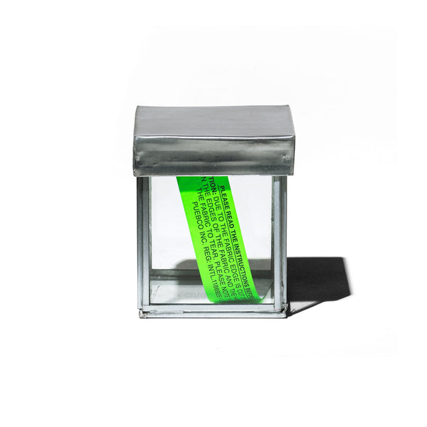 Glass Box W Recycle Steel Lid Cotton Swab 2