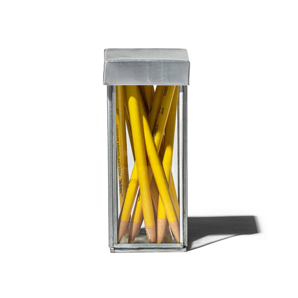 Glass Box W Recycle Steel Lid Pen Stand 1