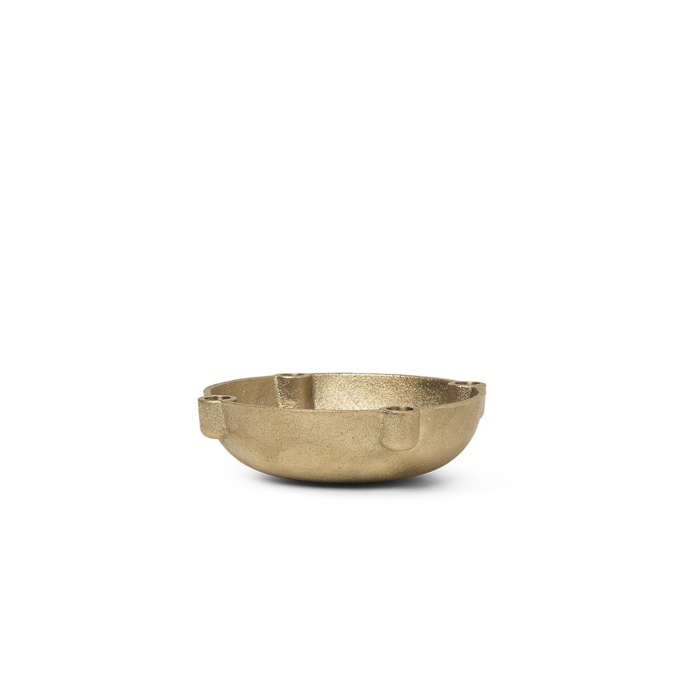 Bowl Candle Holder in Casted Brass by Ferm Living by Ferm Living