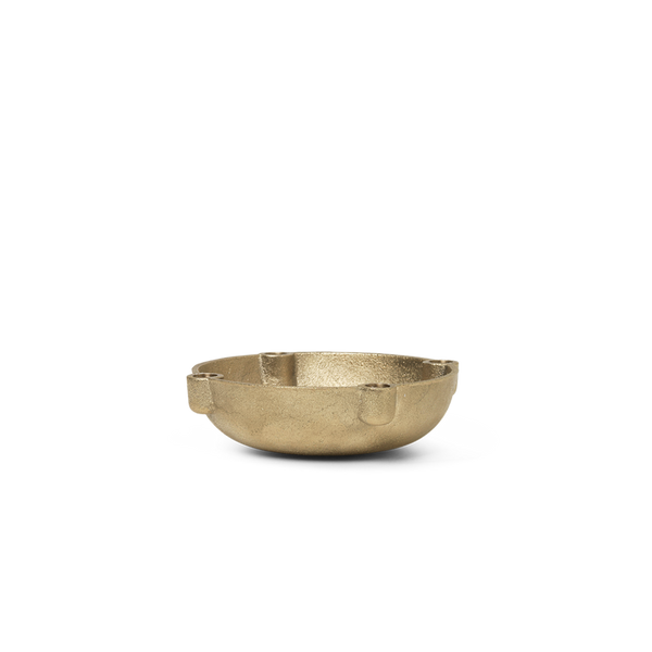 Bowl Candle Holder in Casted Brass by Ferm Living by Ferm Living