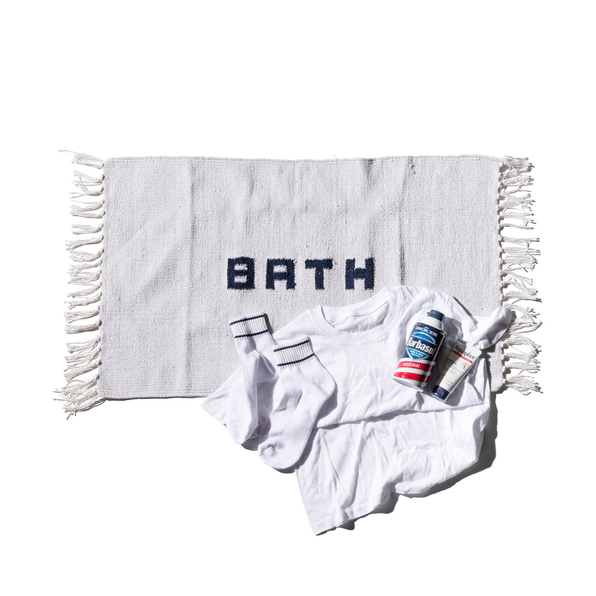 Handloomed Recycle Yarn Bath Mat 1