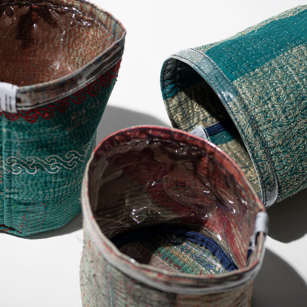 Covered Vintage Kantha Quilt Medium Organizer Puebco 113845 4