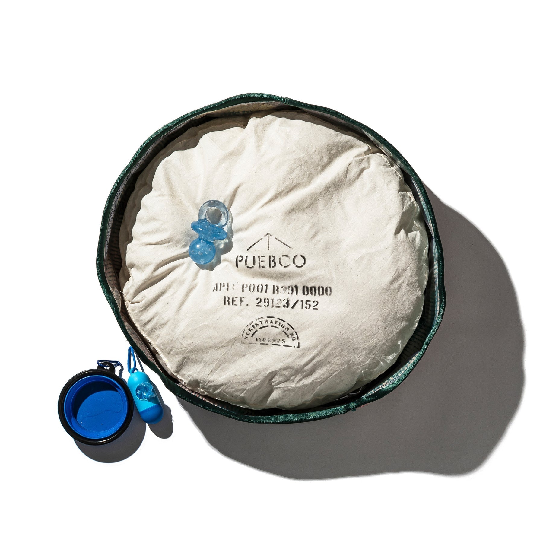 vintage kantha quilt pet bed w cushion puebco 113975 3