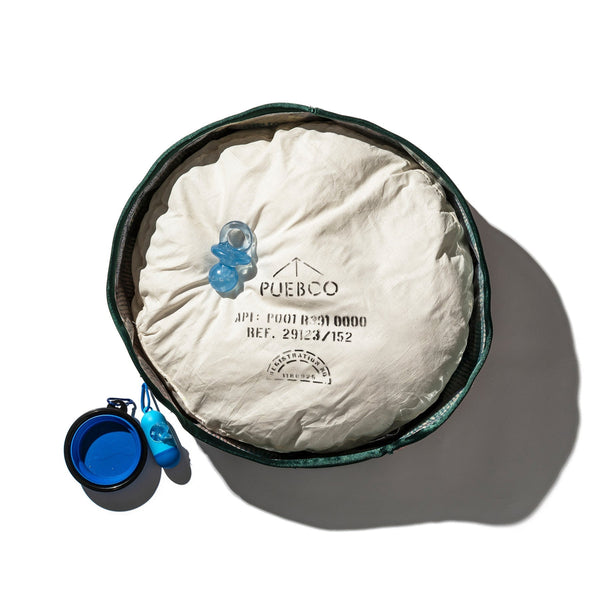 vintage kantha quilt pet bed w cushion puebco 113975 3