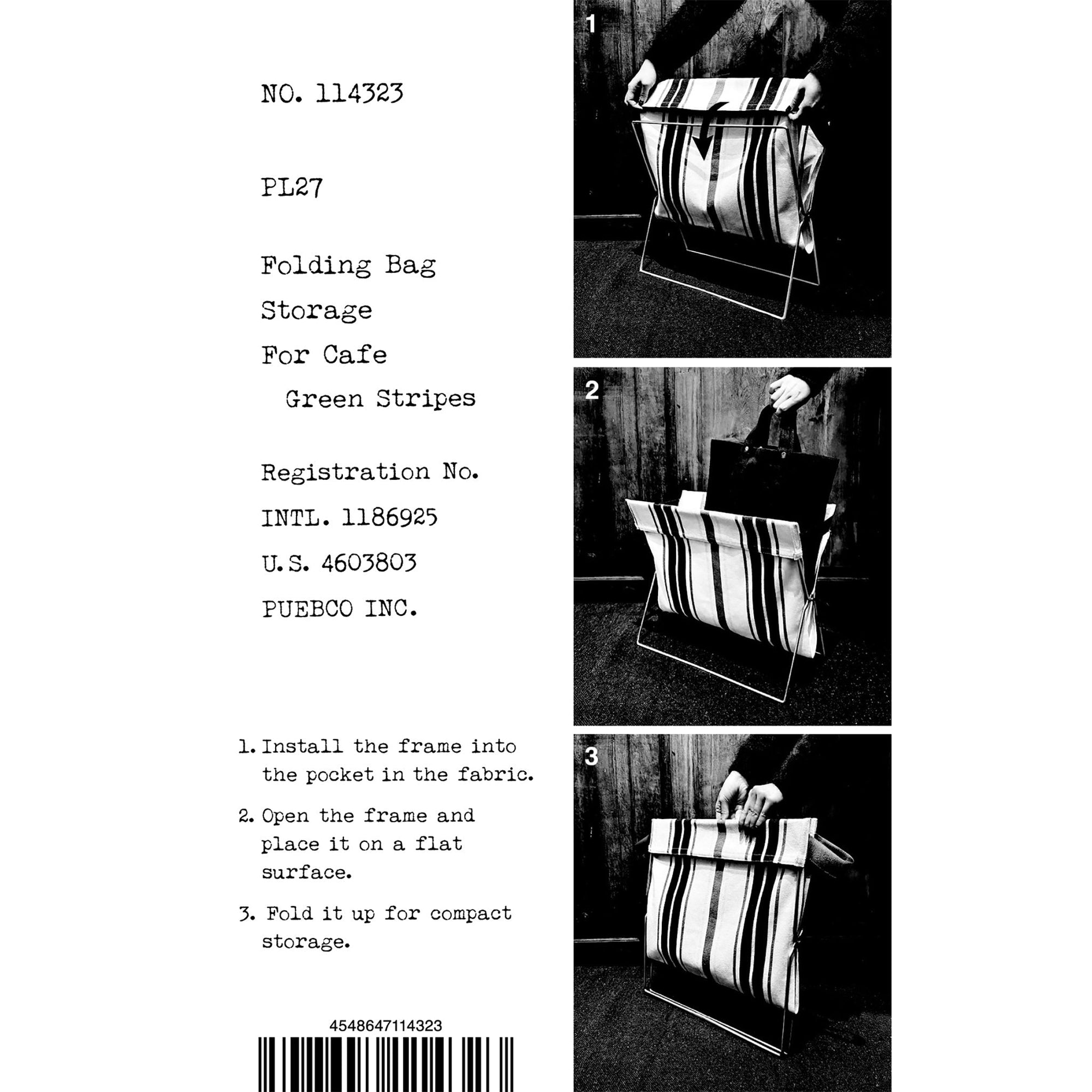 Folding Bag Storage For Cafe Puebco 114323 10