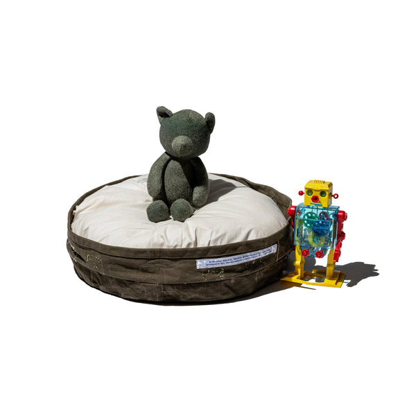 Vintage Material Pet Bed W/Cushion