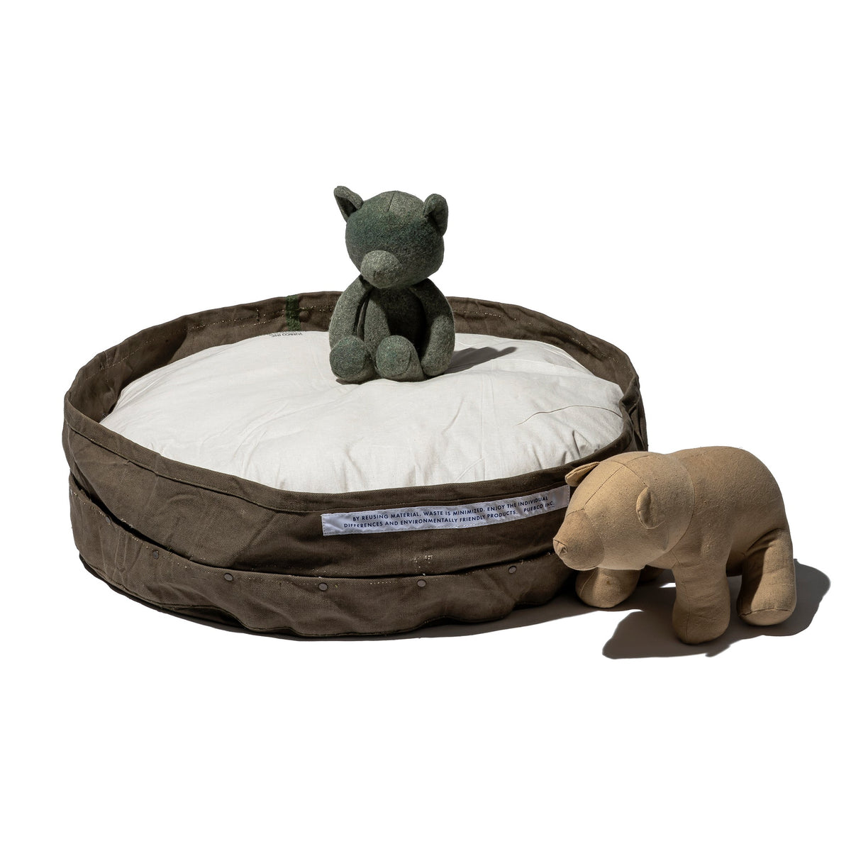 Vintage Material Pet Bed W/Cushion
