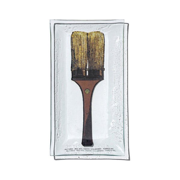 PRINTED GLASS TRAY / Paint Brush