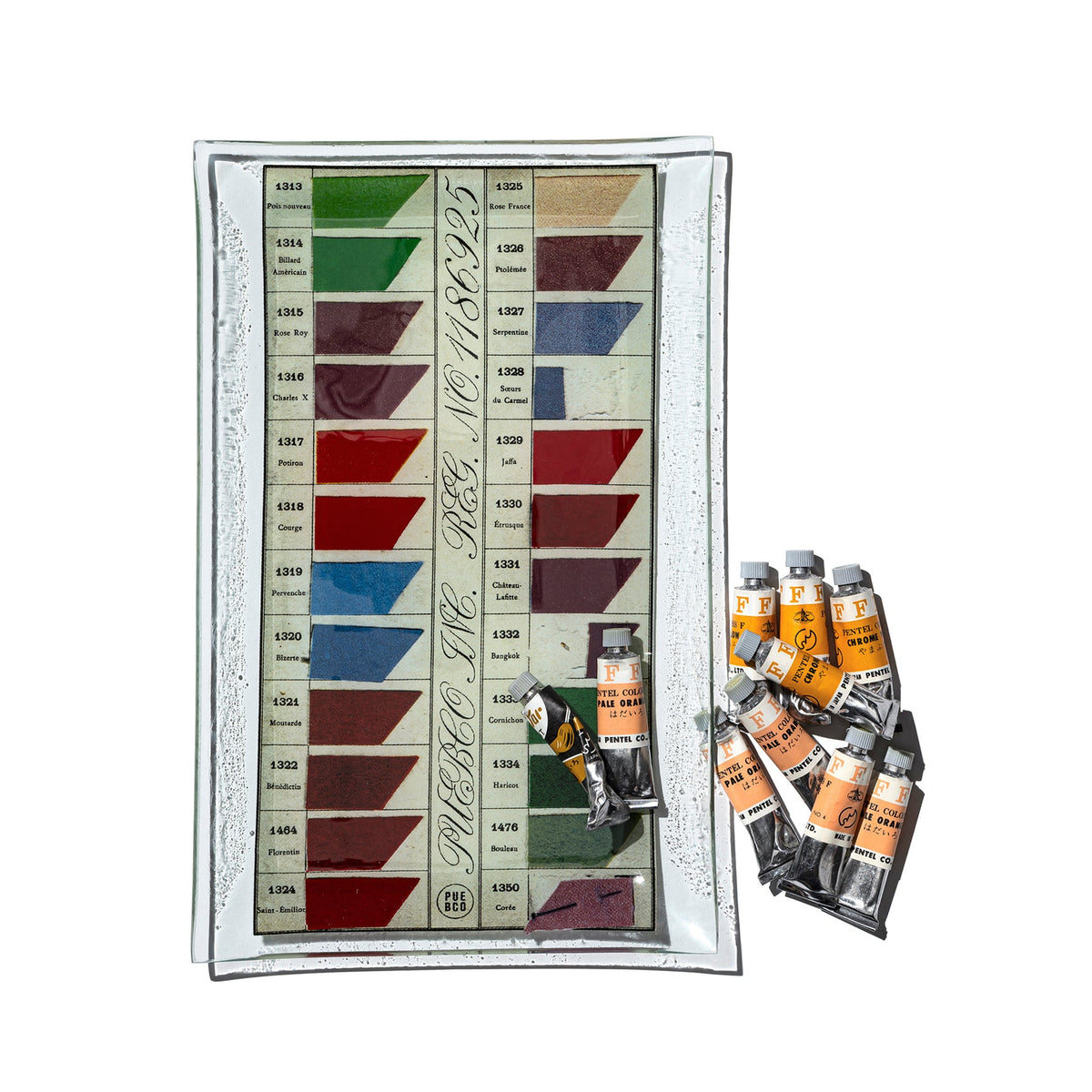 PRINTED GLASS TRAY / Fabric Color Sample