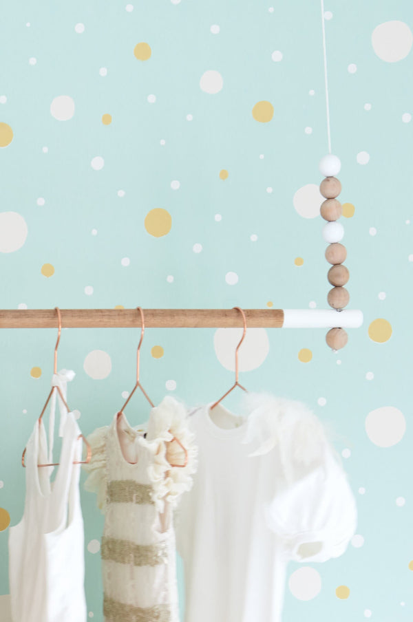 Confetti Turquoise Wallpaper by Majvillan