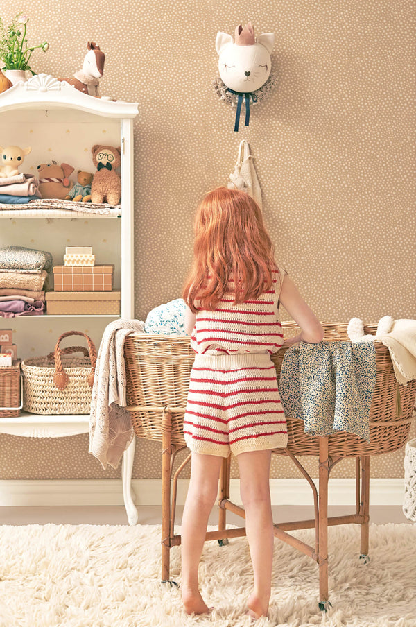 Dots Wallpaper in Teddy Brown
