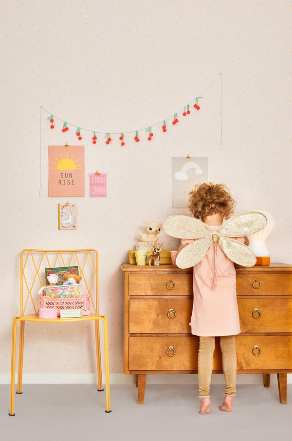 Stardust Lovely Pastel Pink Wallpaper by Majvillan