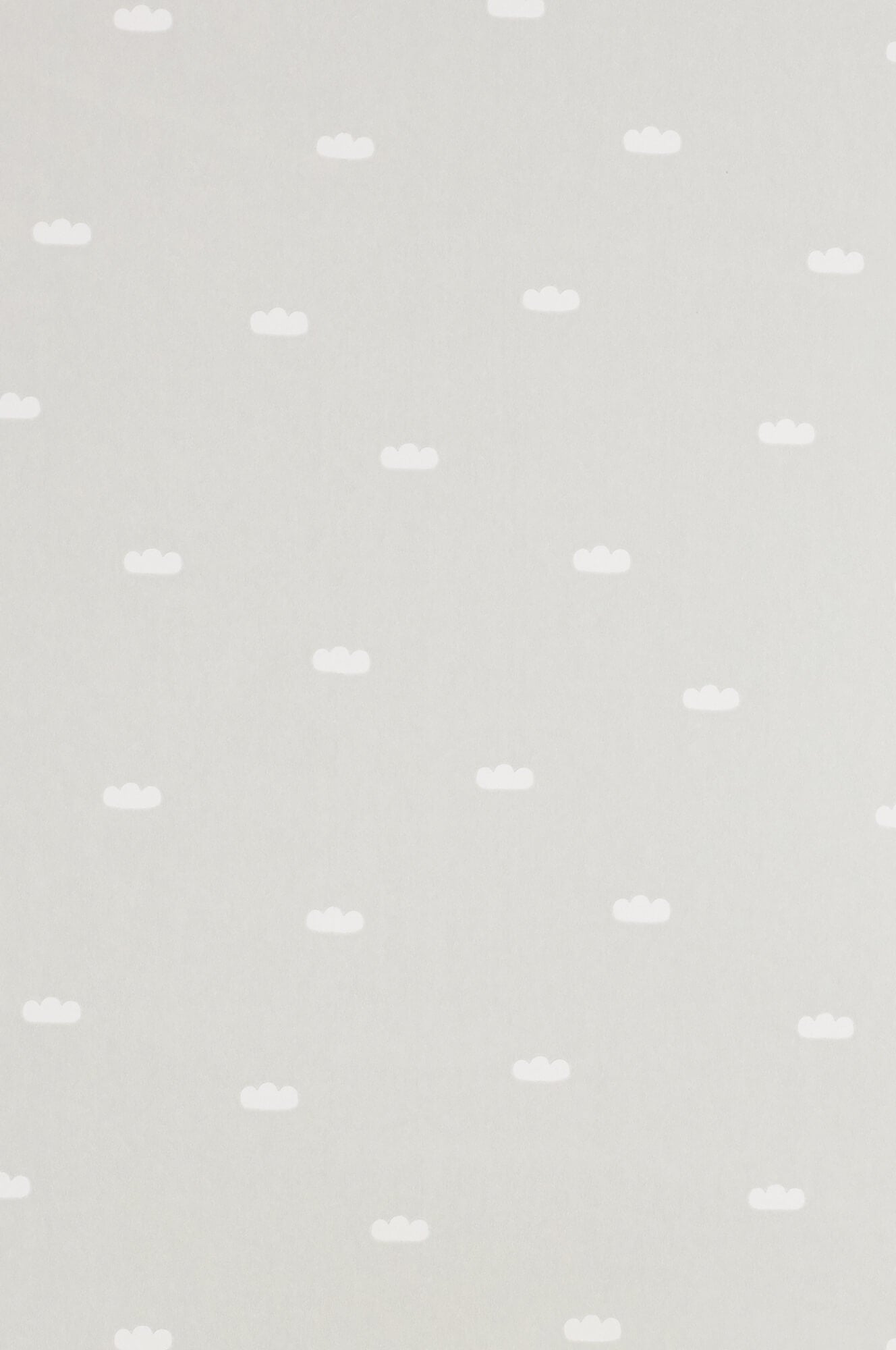 Dreamy Clouds Soft Grey Wallpaper by Majvillan