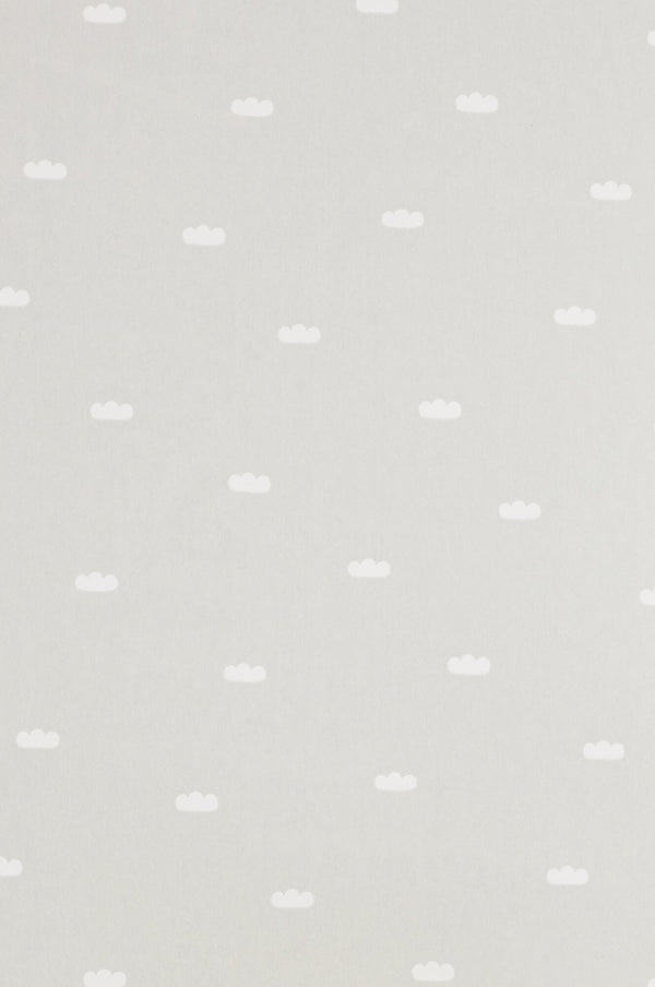 Dreamy Clouds Soft Grey Wallpaper by Majvillan