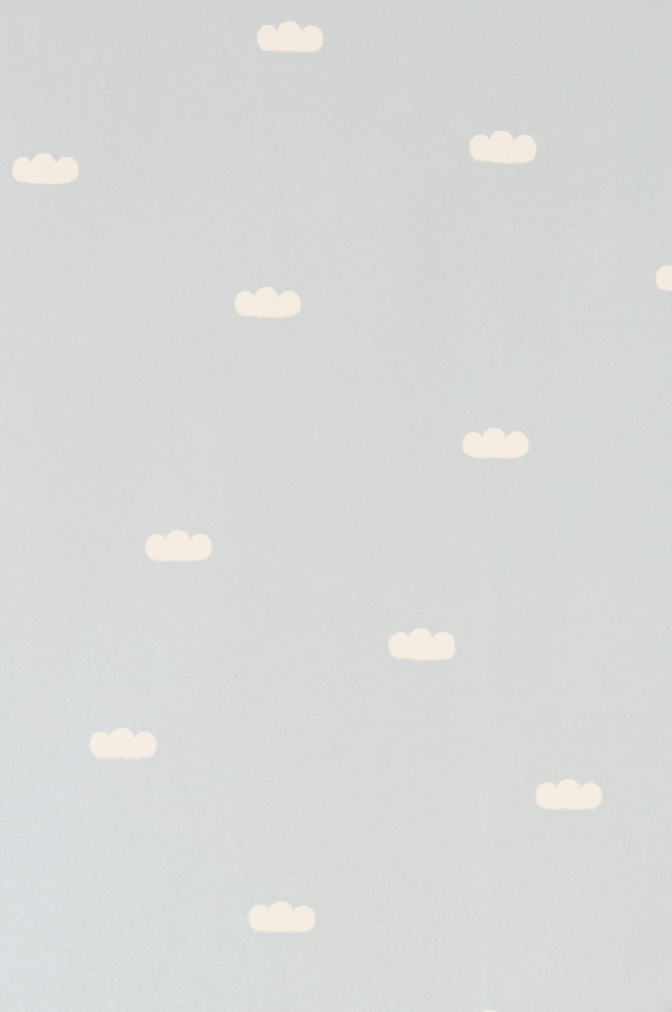 Dreamy Clouds Dusty Blue Wallpaper by Majvillan