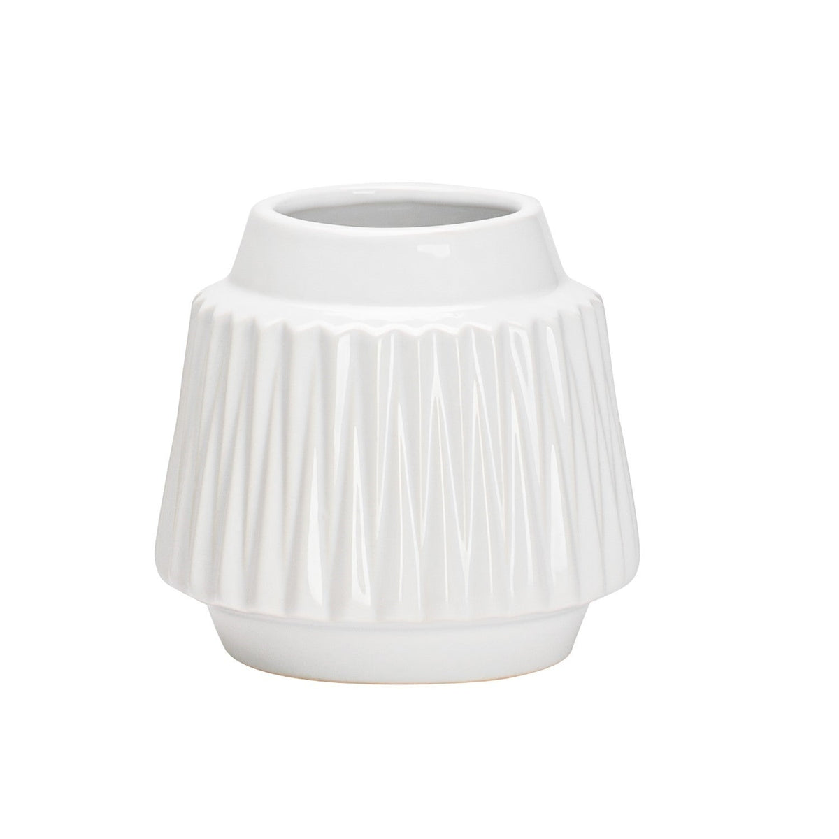 Ella Faceted Ceramic 14H Vase By Torre Tagus 903173C 1