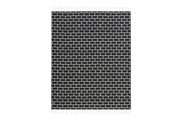 Brick Black & White Throw 2