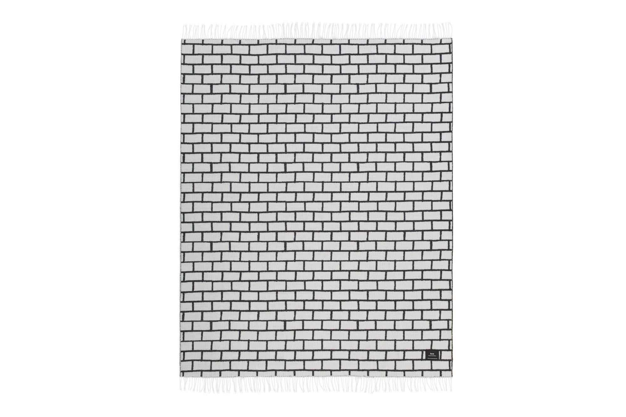 Brick Black & White Throw 3