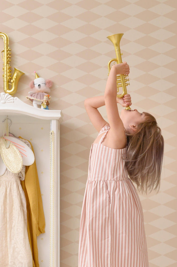 Copenhagen Beige Pink Wallpaper by Majvillan