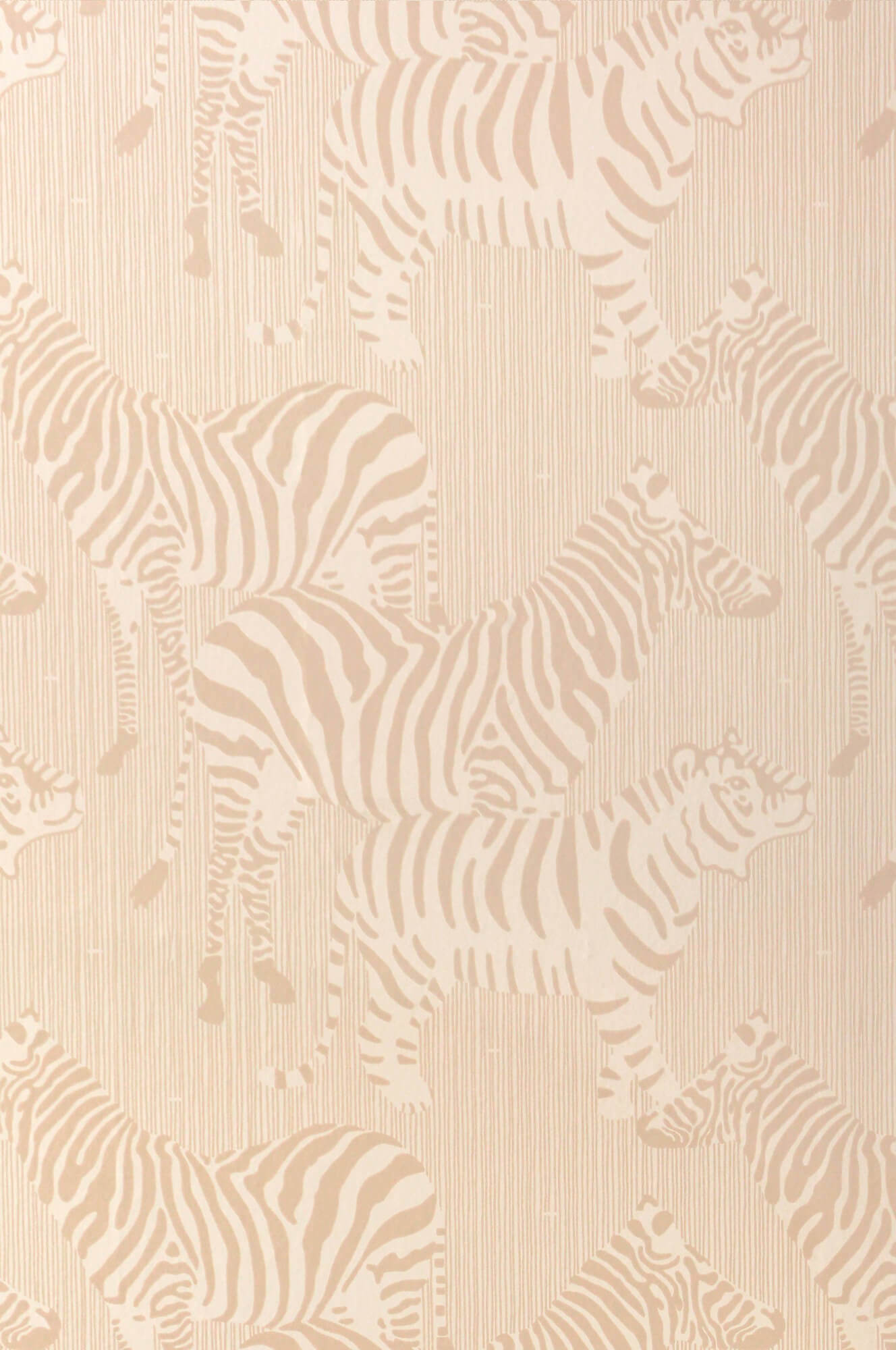 Safari Stripes Dusty Beige Wallpaper by Majvillan
